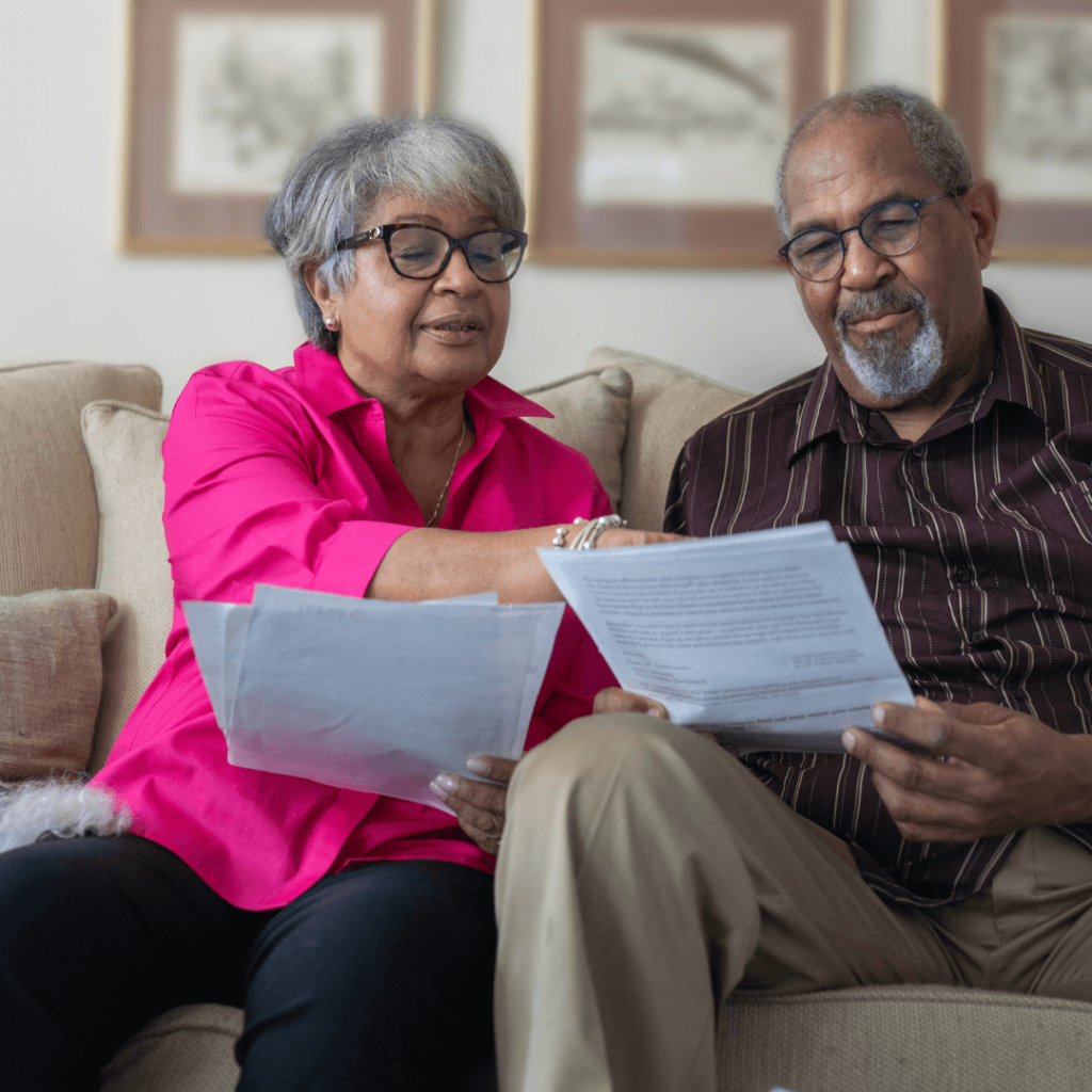 Senior couple reviewing Medicaid resource limits for 2025, Dallas elder law guidance.